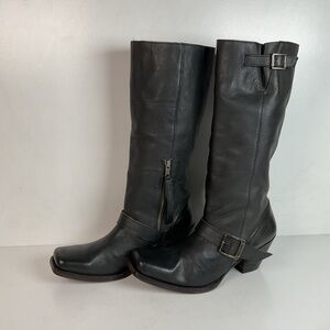John Fluevog Tall Harness Biker Boots Men’s 9 | Women’s 11 Believe